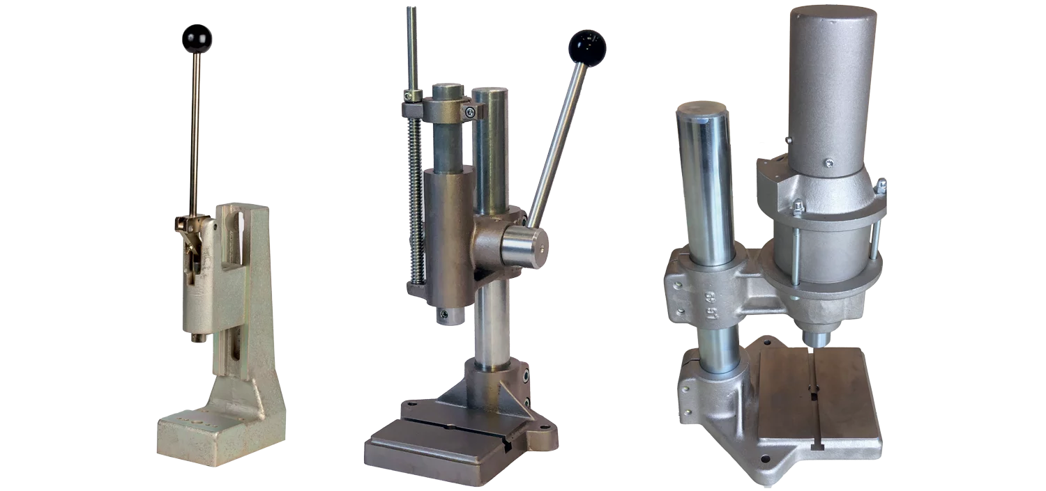 Hygienische Laborpresse Version verzinkt / vernickelt und Edelstahl.